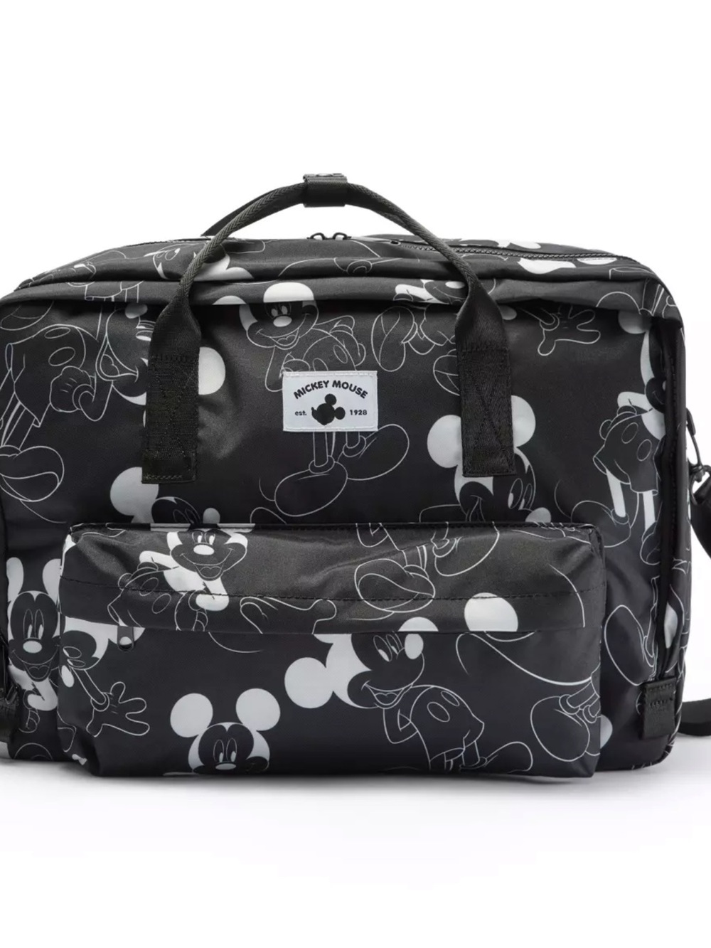 Mickey Mouse Black & White Duffle Bag